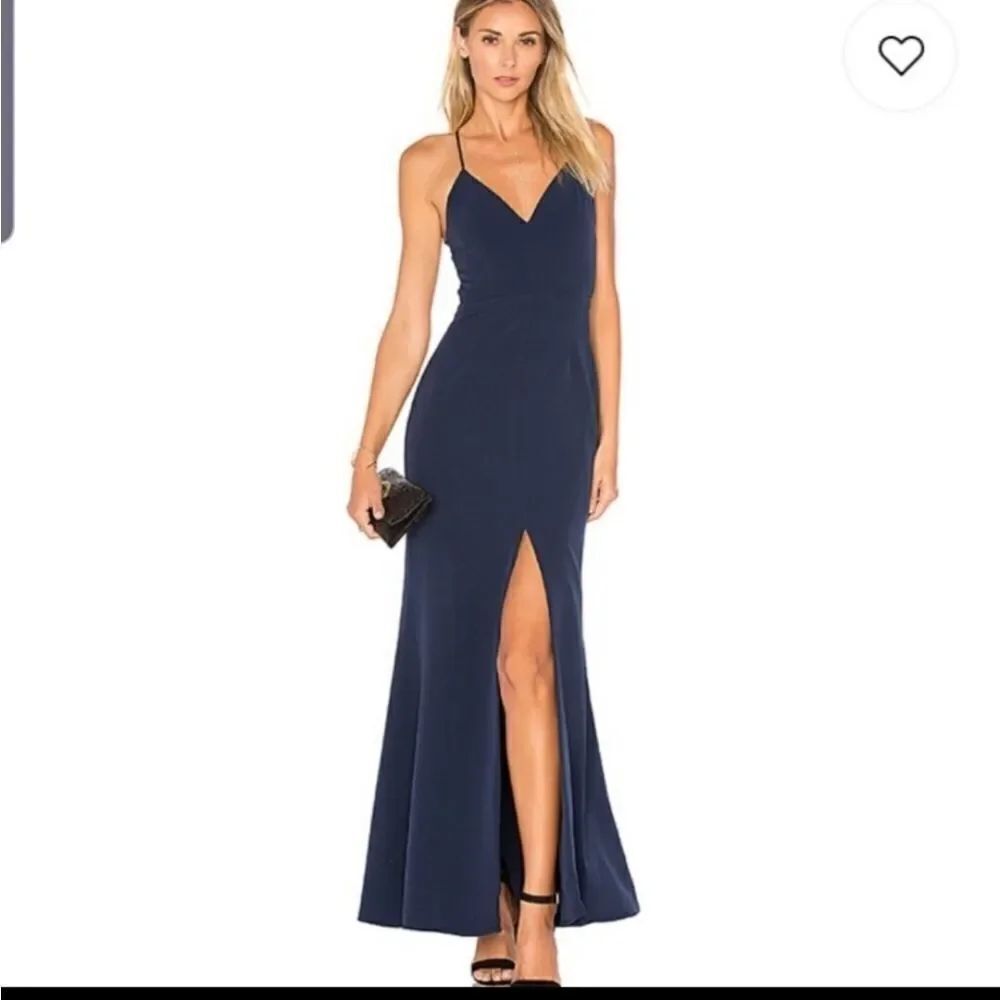 Lovers+friends Helena navy gown size 10